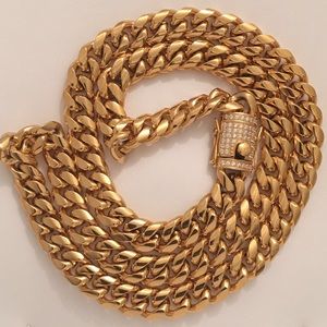 Men’s gold over stainless steal chain